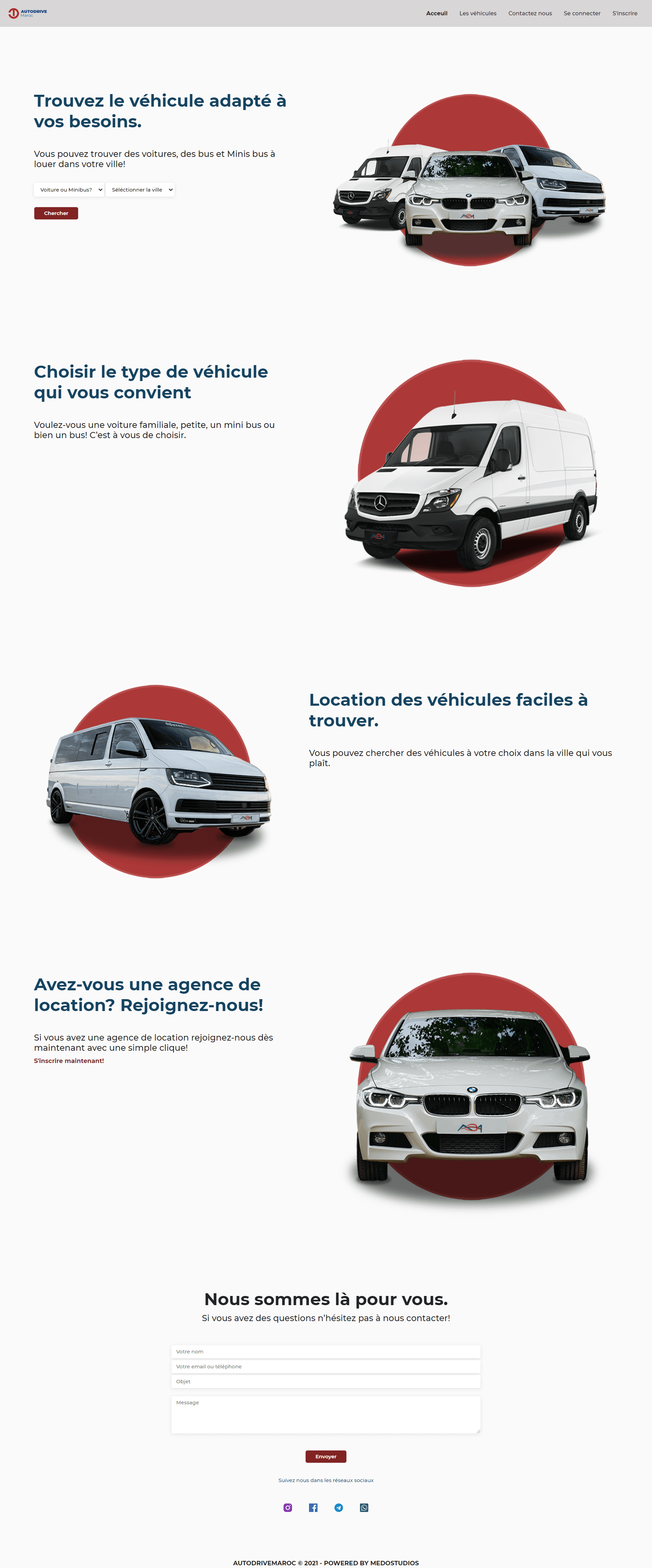 Autodrivemaroc Home page UI